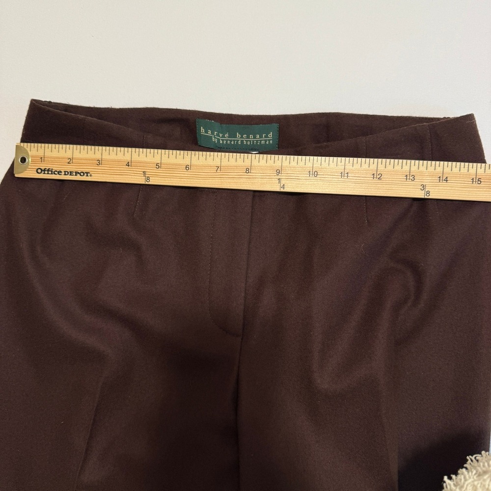 VTG NWT Harve Benard Wide Leg Chocolate Equestrian Pleated Trouser 6 Wool Tuxedo - Picture 7 of 16